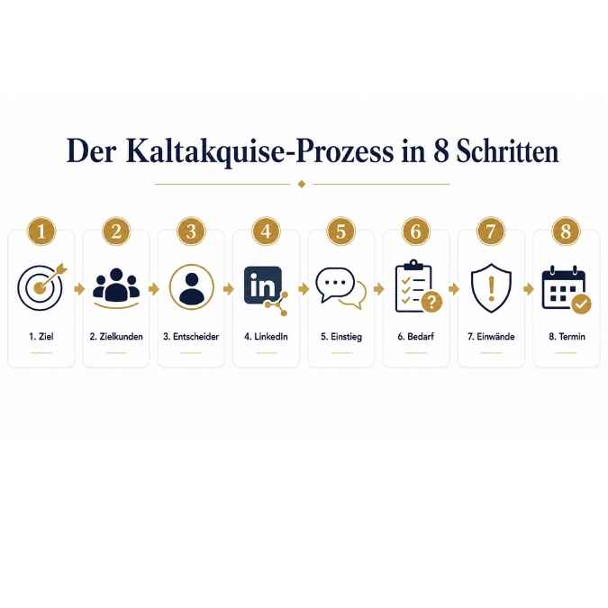 Die acht Schritte einer erfolgreichen B2B-Kaltakquise